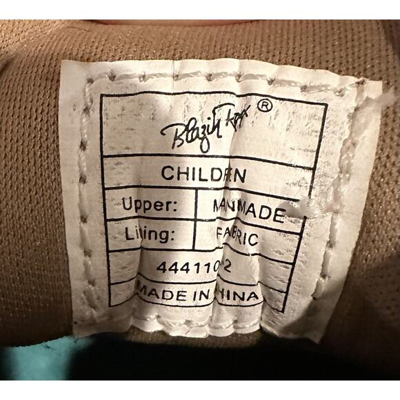 Blazin Roxx Leather Tan And Turquoise Unisex Kids Size 2 (Twisted X Look-alike) - Picture 11 of 11